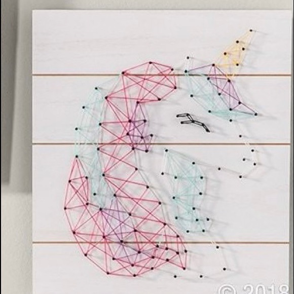 Unicorn string art wooden wall plaque NWT - Picture 10 of 16